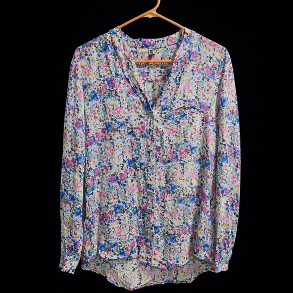 Kut from the Kloth Tops - Kut From The Kloth Blouse S Colorful Abstract Floral Rayon Button Front Top